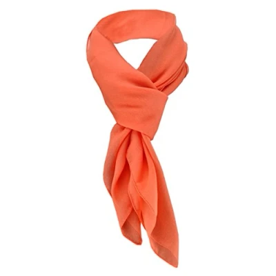 Immagine di TigerTie signore chiffon foulard arancione Uni dimensione 90 cm x sciarpa