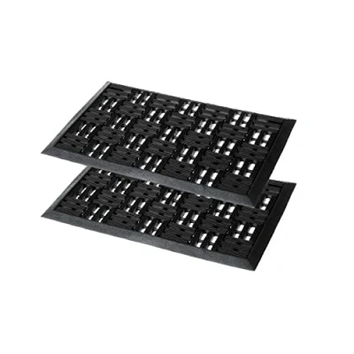 Immagine di Tappeto in gomma per porte esterne 40x60 cm set di 2 Dynamic antiscivolo zerbino esterno altezza: 14mm