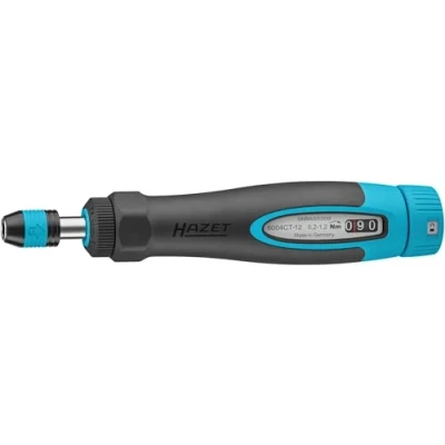 Immagine di HAZET Cacciavite dinamometrico 6004CT 12, 1/4&quot; con impugnatura standard, 0,2 1,2 Nm, precisione 6%, lunghezza 196 mm, reversibile destra/sinistra, meccanismo a ruota libera