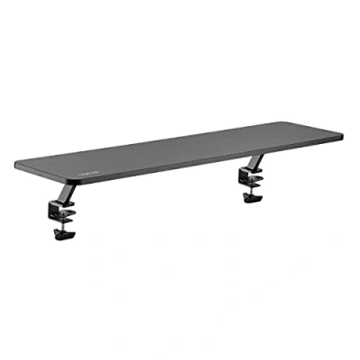 Immagine di LogiLink Supporto per monitor TV, carico massimo 20 kg, da agganciare alla scrivania (piano del tavolo fino a 3,3 cm di spessore), lunghezza = 1 m