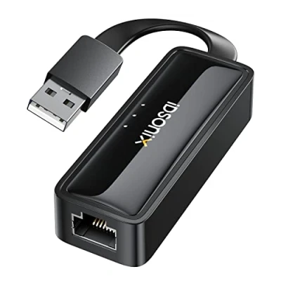Immagine di iDsonix USB Adattatore Ethernet, 2.0 a 10/100 rete LAN RJ45 Gigabit Ethernet Converter Compatibile con Nintendo Switch, Laptop, PC