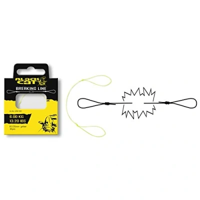 Immagine di Black Cat Breaking Line 0,35mm 7,1kg/15,7lb Yellow (10 pezzi) Materiale da pesca