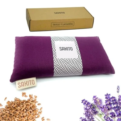 Immagine di Cuscino Termico Microonde (25x12 cm) Riscaldabile Cuscini Termici Borsa Termica Semini Riscaldanti Riscaldabili in di Semi Grano e Lavanda