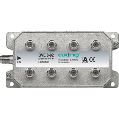 Immagine di Axing BVE 8 02 Splitter Vie, 5 1006 MHz partitore antenna con connettore F, per digitale terrestre e tv via cavo