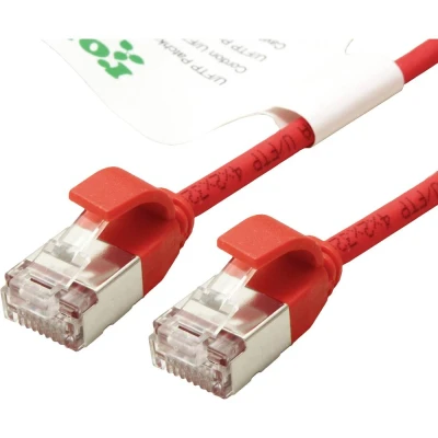 Immagine di Roline green 21.44.3313 RJ45 cavo di rete, patch CAT 6A U/FTP 1.00 m Rosso (chiaro) non schermato, Privo alogeni, Ritardante fiamma 1 pz.