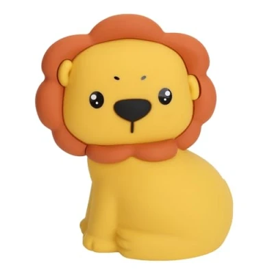 Immagine di Luce Notturna Carina per Bambini 1200mAh, Leone, Lampada Notturna, Controllo del Rubinetto Regolabile in Colore Silicone Ricaricabile