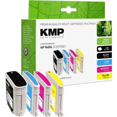 Immagine di Cartuccia KMP Compatibile sostituisce HP 940XL, C2N93AE, C4906AE, C4907AE, C4908AE, C4909AE Imballo multiplo Nero, Ciano, Magenta, Giallo H71V 1715,4005