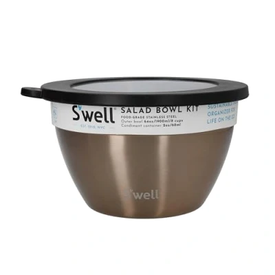 Immagine di S&#039;well, kit per insalatiera, Azurite, 1,9 l, contenitore il pranzo con condimenti e vassoio rimovibile, a prova di perdite lavabile in lavastoviglie
