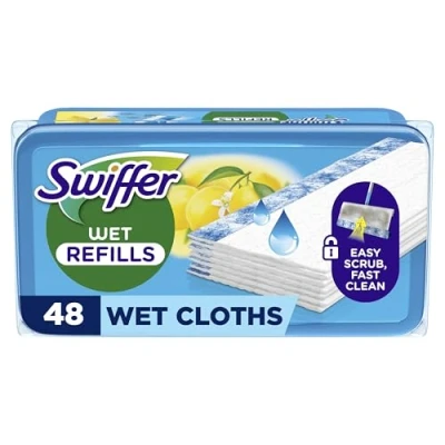 Immagine di Swiffer Panni Lavapavimenti Per Scopa Con Una Fresca Profumazione D’Aria Aperta x48, Pulizia Semplice E Rapida