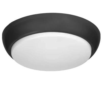 Immagine di Miratic Lampada da Soffitto Plafoniera Parete con Paralume Opaco Realizzato in Plastica 2 x E27 40W (lampadine non incluse) IP44 IK10 (nero)