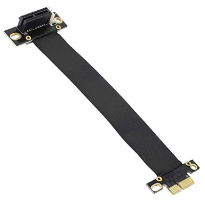Immagine di GINTOOYUN 1 cavo di prolunga PCIE a 90 gradi, PCI Express 3.0, riser da maschio femmina E adattatore per scheda grafica (18 cm,