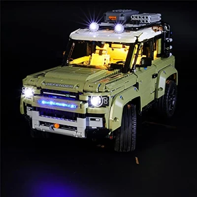 Immagine di GEAMENT Set di Luci LED compatibile con Land Rover Defender Modello da Costruire Kit illuminazione per Technic 42110 (Modello mattoncini non incluso)