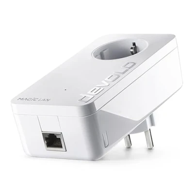 Immagine di devolo 8410 adattatore di estensione LAN Magic 1, Powerline fino a 1.200 Mbit/s, ideale per l&#039;home office, connessione 1x Gigabit, dLAN 2.0, bianco