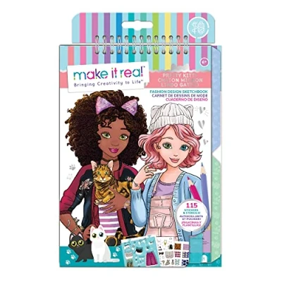 Immagine di Make It Real Fashion Design Sketchbook: Pretty Kitty (3204)