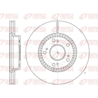 Immagine di REMSA 6962.10 Disco freno Assale anteriore 281,7, 281,7 23 5 ventilato HONDA: CIVIC 8 Hatchback, 7 CR V 2