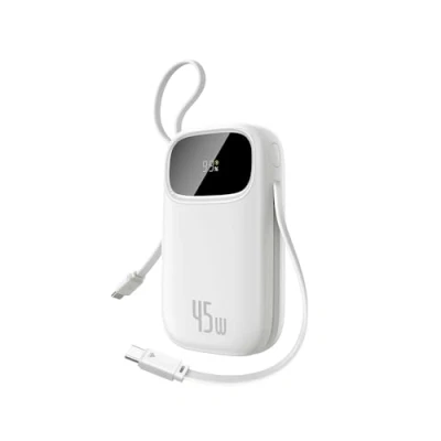 Immagine di Baseus QPow3 Power Bank 20000mAh 45W con 2 cavi USB C integrati, PD3.0 QC4.0, 3 e 1 A, batterie esterne per iPhone 16/15/14 Pro Max, iPad, Galaxy ecc