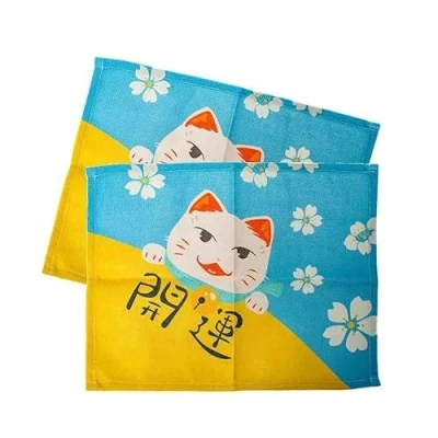Immagine di lachineuse Set 2 sottobicchieri Nippon modello Maneki Neko e fiori di ciliegio