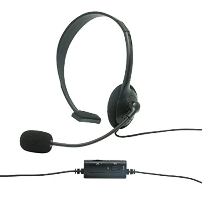 Immagine di Konix Cuffie da gioco monoauricolari cablate PS 100 per PS4 e PS5 Microfono leggero con cancellazione del rumore Nero