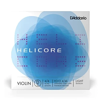 Immagine di Corda singola RE D&#039;Addario Helicore per violino, Scala 4/4, Tensione Bassa, Singolo D