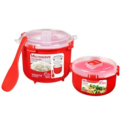 Immagine di Sistema Microwave Rice Cooker (2,6 L) e contenitore alimentare Round (915 ml) Privo di BPA