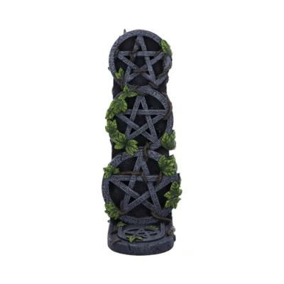 Immagine di Nemesis Now Bruciatore di incenso in pietra pentacolo invecchiato, 20,5 cm, resina, grigio, effetto invecchiata, design con simbolo pentagramma Wiccan, realizzato resina alta qualità,