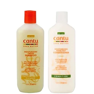 Immagine di Cantu Moisturizing Cream Shampoo 13.5 oz &amp; Rinse Out Conditioner by
