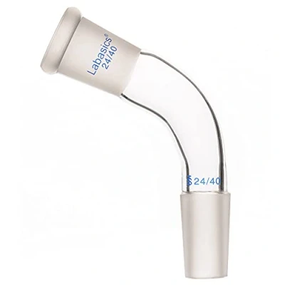 Immagine di Labasics Adattatore per Distillazione a 105 gradi in vetro, Piegato Vetro Borosilicato con 24/40 Giunti il Rifornimento del Laboratorio