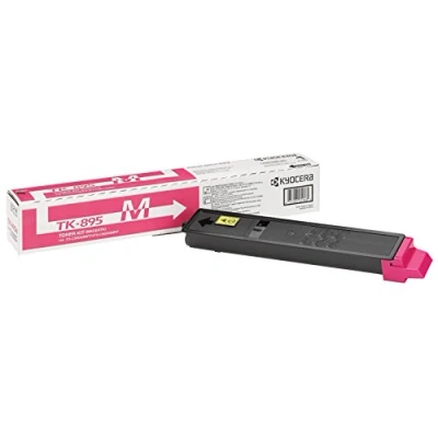 Immagine di Toner Kyocera TK 895M magenta, cartuccia originale 1T02K0BNL0. Per stampanti FS C8020MFP, C8025MFP, C8520MFP, C8525MFP
