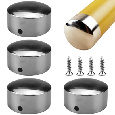 Immagine di Tappi di estremità del corrimano, ultra sottile 0.4mm, per 50mm Handrail Round End Cap (2 paia), con 4 viti in acciaio inossidabile