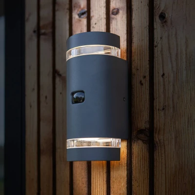 Immagine di Lutec FOCUS 5604014118 Lampada da parete per esterni con rilevatore di movimento GU10 Antracite