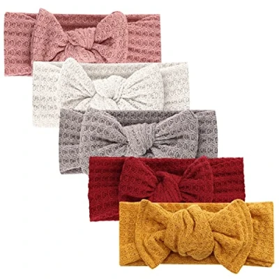 Immagine di DRESHOW 5 Pezzi Bambini Fascia per Capelli Fasce Bambina Neonata Elastica Neonato Accessori