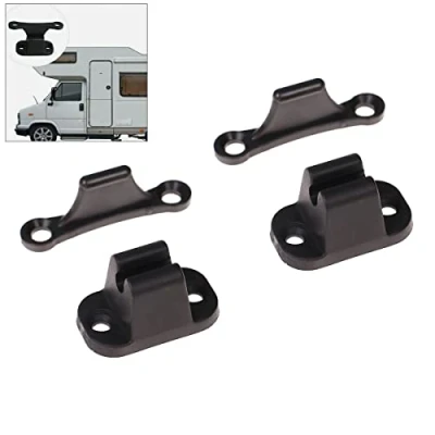 Immagine di 2 pezzi di fermaporta per roulotte e camper, rimorchi, barche, accessori camper (nero)
