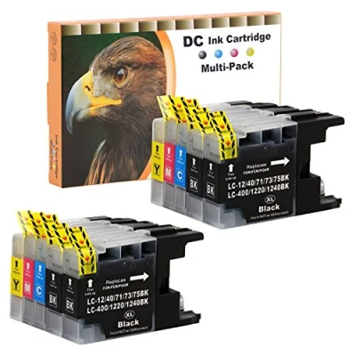 Immagine di D&amp;C Cartucce compatibili per Brother LC 1220 1240 XL DCP J525W J725DW J925DW MFC J280W J425W J430W J435W J5910DW J625DW J6510DW (10 Pack)