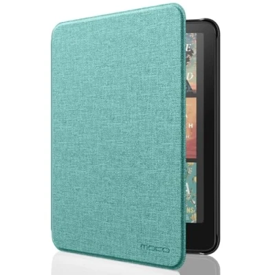 Immagine di MoKo Custodia Compatibile con 7&quot; Kindle Paperwhite (12th Generation 2024) and Colorsoft Signature Edition 2024, Leggera Auto Wake/Sleep per Denim Verde