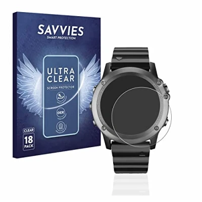 Immagine di savvies (18 Pezzi Pellicola Protettiva per Garmin fenix 3/3 HR Protezione Schermo Trasparente