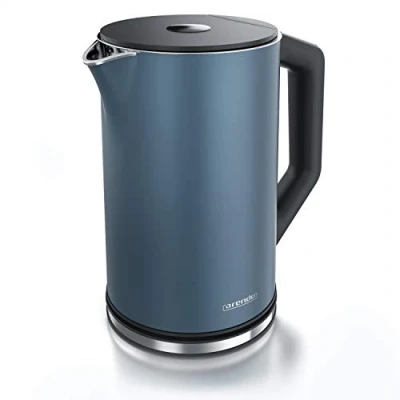 Immagine di arendo Bollitore Acqua Elettrico da 1.5L 2200W Eco Controllo Temperatura Regolabile 40 100C Parete Doppia in Acciaio Inossidabile Senza BPA Blu Admiral