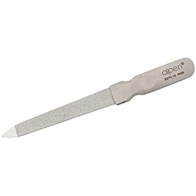Immagine di Alpen Lima per unghie in acciaio inox con zaffiro grezzo e fine, 10 cm