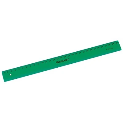 Immagine di Westcott E 10172 00 Righello in plastica, 30 cm, scala cm/mm, verde