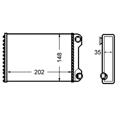 Immagine di MAHLE ORIGINAL AH 59 000S Radiatore Riscaldamento FIAT: Punto II Hatchback