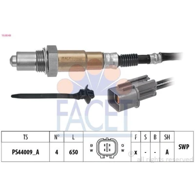 Immagine di FACET 10.8549 Sonda lambda con materiale di fissaggio riscaldato, planare, Filettatura prelubrificata KIA: Ceed III Sportswagon