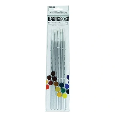 Immagine di Liquitex Basics Set di 5 Pennelli a Manico Lungo