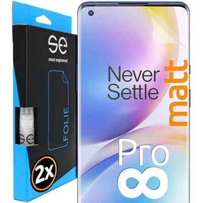 Immagine di smart engineered [2 pezzi pellicola protettiva antiriflesso 3D compatibile con OnePlus 8 Pro, per display, protezione da sporco e graffi, vecchio vetro protettivo