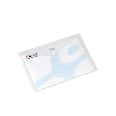 Immagine di Rexel 16129WH Busta con Bottone A4, Confezioni da 5 Unità, Bianco