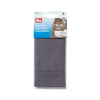 Immagine di Prym 2 Tasche Laterali a metà per Pantaloni, termoadesive, Colore: Grigio