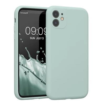 Immagine di kwmobile Custodia Compatibile con Apple iPhone 11 Cover Back Case per Smartphone in Silicone TPU Protezione Gommata Menta Freddo