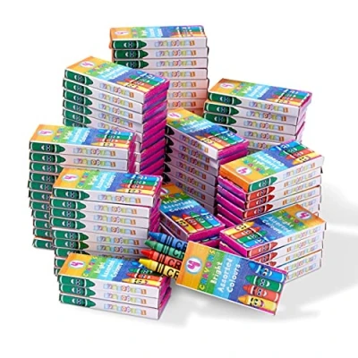 Immagine di THE TWIDDLERS 144 Sets di 4 Pastelli a Cera Colorati, 576 Totale Regalini Pignatta Compleanno Bambini, Perfetti per Scolastiche, Caffè, Ristoranti