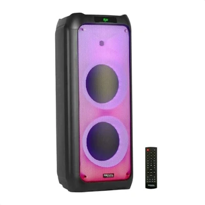 Immagine di Ibiza WAVE10 Sistema di altoparlanti 800W/2x10&quot; con Bluetooth, USB e microSD effetto WAVE LED connessione wireless TWS Nero