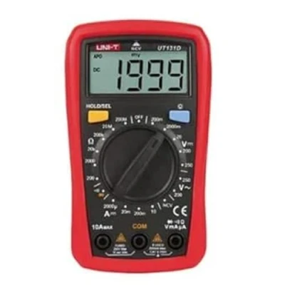 Immagine di Uni T UT131D Serie UT131 Multimetro per palmo, 200 V 250 AC, 2000 µA 10 A, Rosso/Grigio