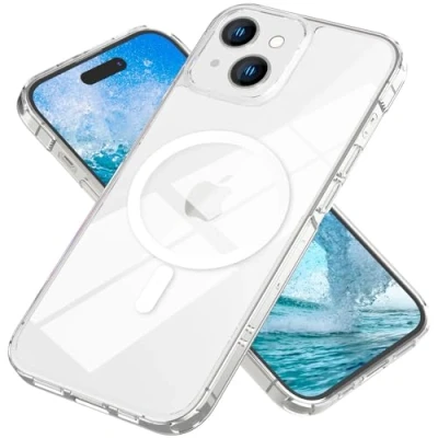 Immagine di Nalia Custodia rigida Trasparente con MagSafe (Apple iPhone 15), Cover smartphone,
