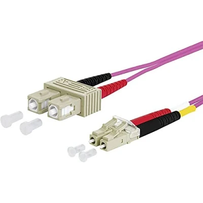 Immagine di Cavo Metz Connect 151S1EOJO20E Fibra ottica [2x Spina SC 2x LC] 50/125 µ Multimode OM4 2.00 m